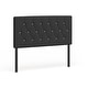 preview thumbnail 13 of 23, Huntress I Crocodile Glam Faux Leather Button Tufted Headboard by Furniture of America Black - Queen
