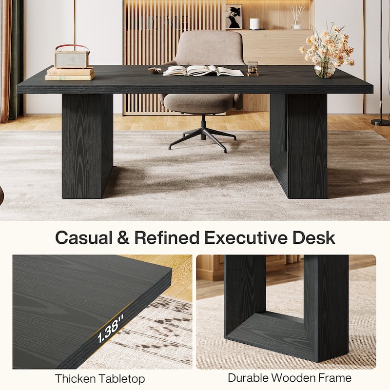 63 Inch Executive Desk, Office Desk Conference Table Workstation