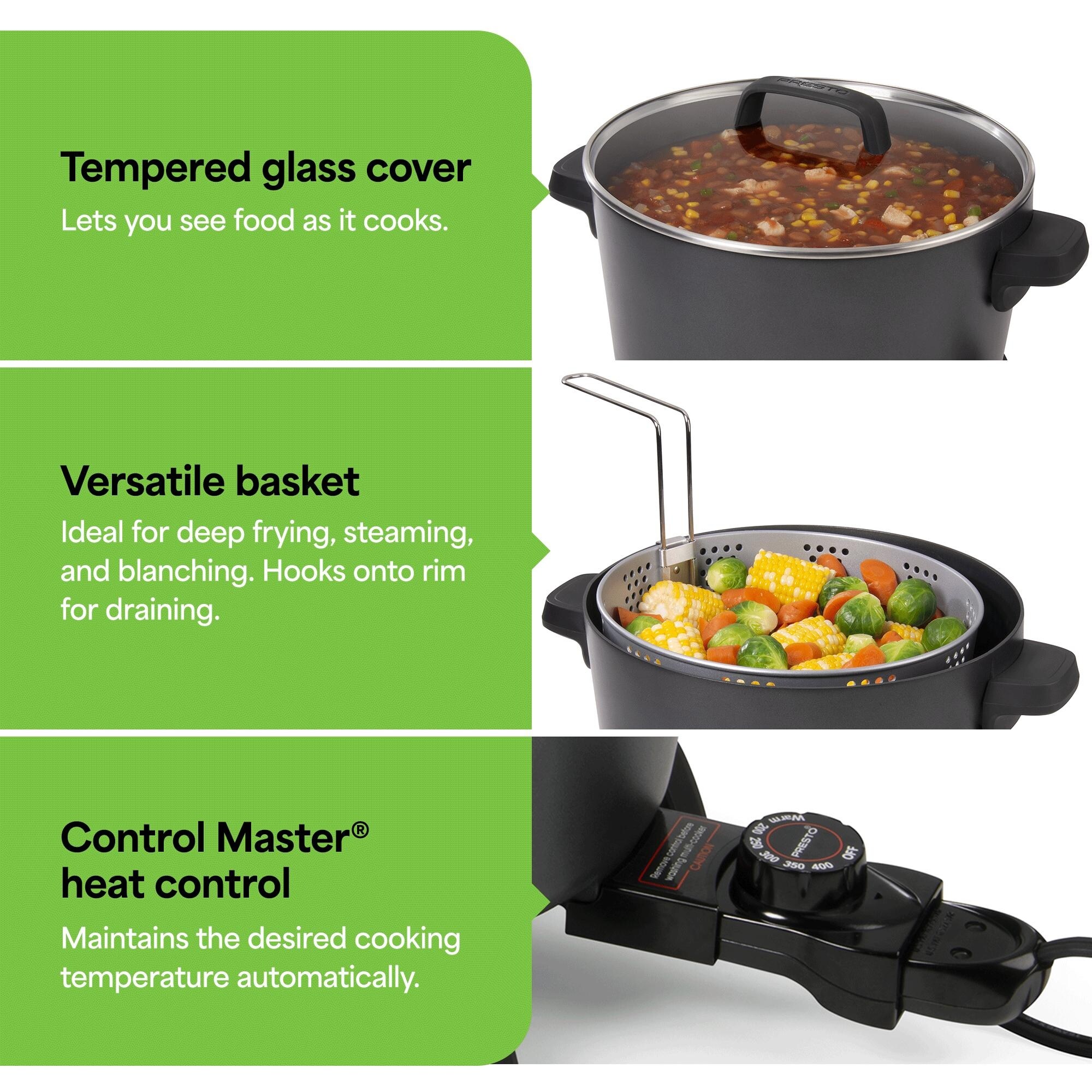 Presto 10-Quart Kitchen Kettle XL Multi-Cooker, Steamer Deep - Main Image