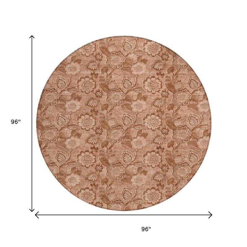 HomeRoots Floral Transitional Rectangle Outdoor Rug
