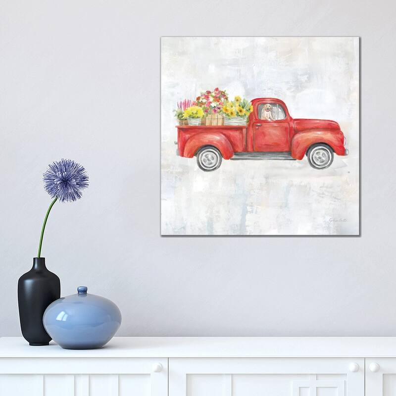 iCanvas "Vintage Red Truck" by Cynthia Coulter Canvas Print - 18x18x1.5