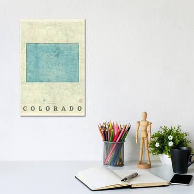iCanvas "Colorado Map" by Hubert Roguski Canvas Print