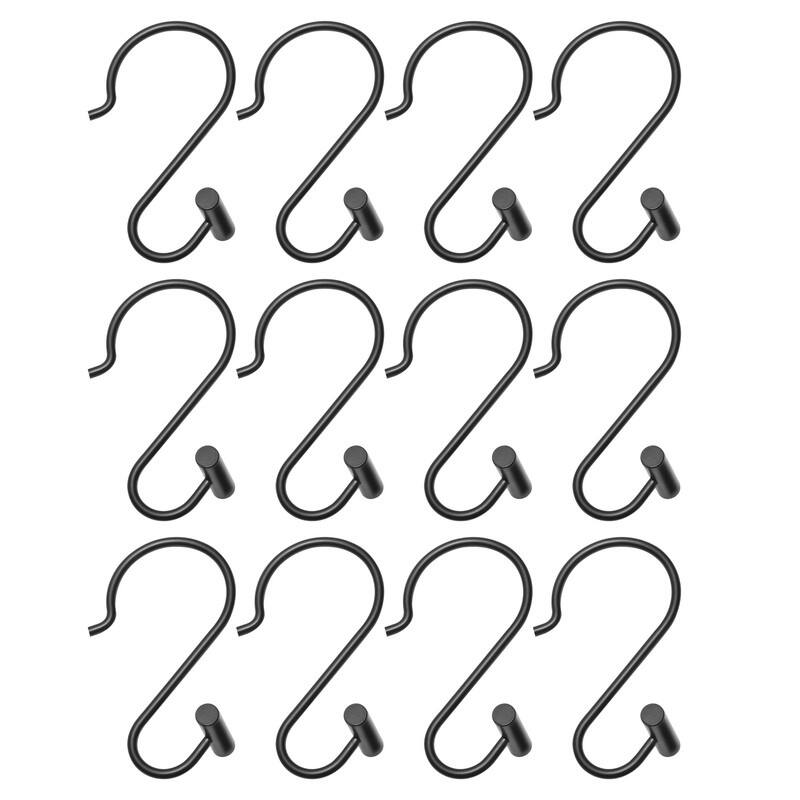 Utopia Alley Shower Rings Hooks, Shower Curtain Rings Hooks for Bathroom, Rust Resistant Shower Curtain Hooks Rings, Set of 12