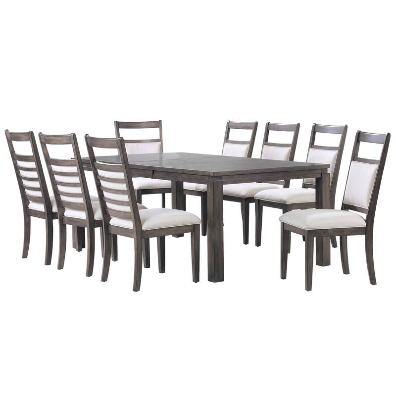 Extendable Dining Set Seats 8 - 9 Piece Rectangular Table & Chairs