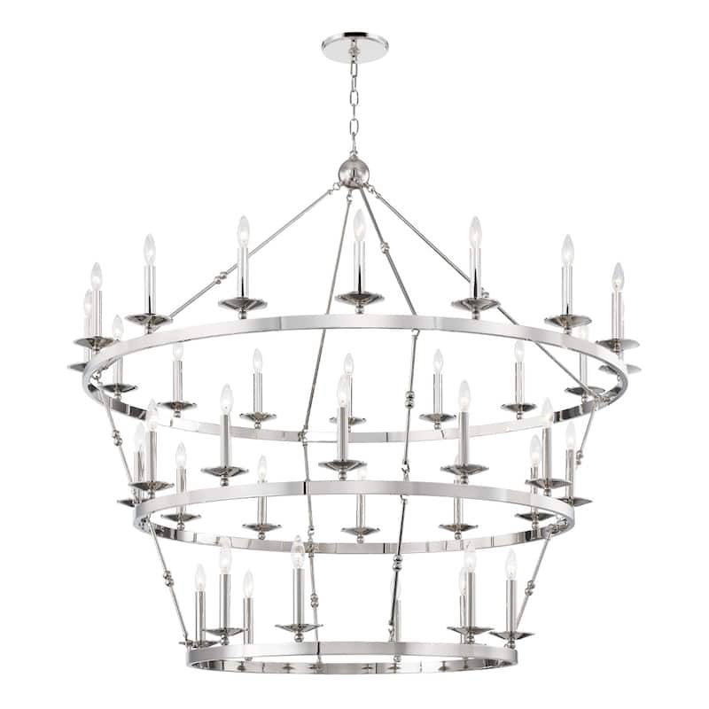 Hudson Valley Allendale 36-Light Chandelier - Polished Nickel