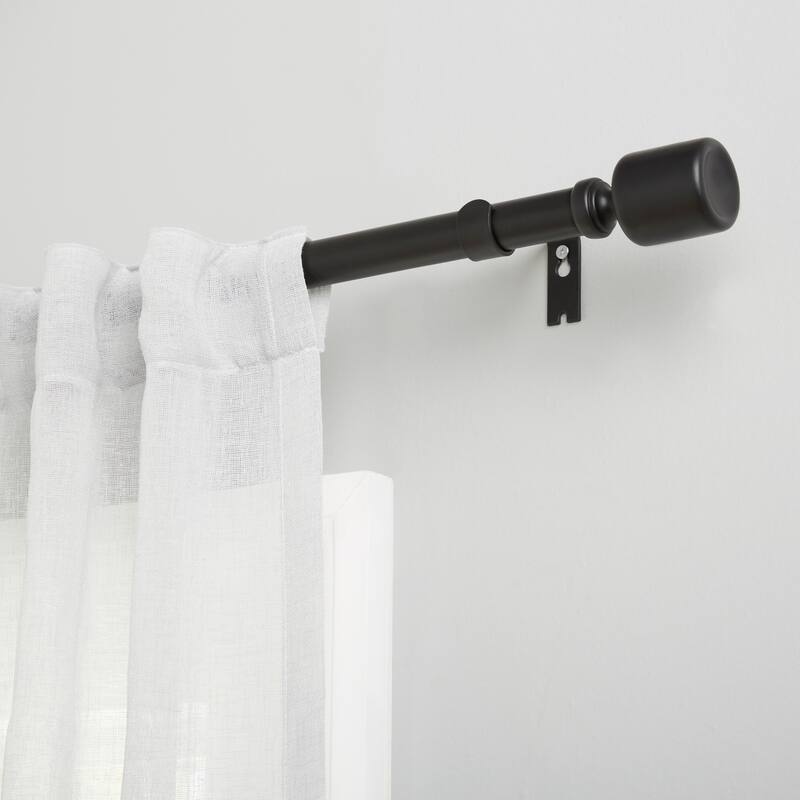 ATI Home Rino 1" Adjustable Window Curtain Rod and Finial Set