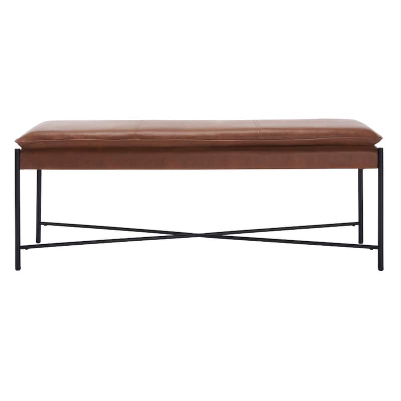 SAFAVIEH Kara 19-inch Cushioned X-Bench - 50" W x 13.5" L x 19" H - 50" W x 13.5" L x 19" H