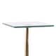 preview thumbnail 11 of 11, Antique Brass Square Glass Marble Pedestal Table Drink Table
