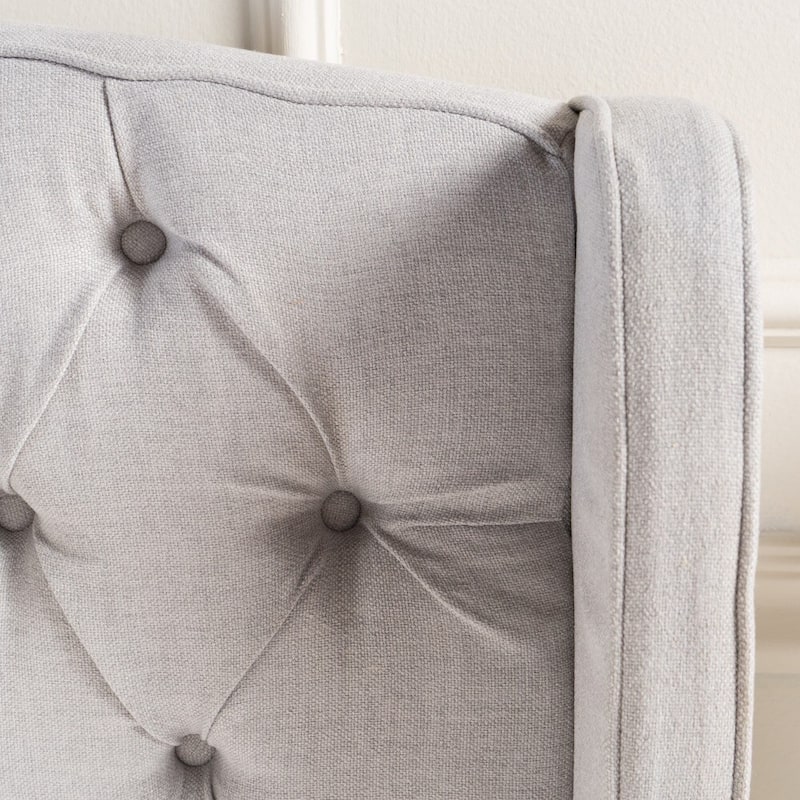 Queen Size Upholstered Bed with Strong Slat Support