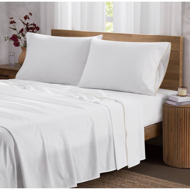 Brooklyn Loom Merrowed Edge 4 Piece Sheet Set