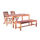 Option Set of 2 chairs, 1 bench, and 1 rectangular table