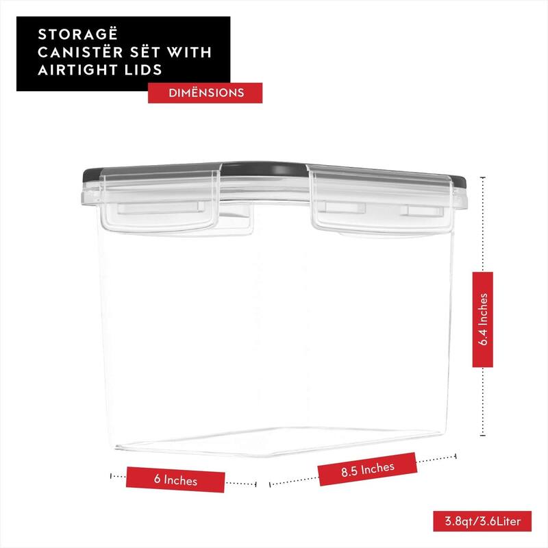 DWËLLZA KITCHEN 3.6L Airtight Food Storage Container Set of 4