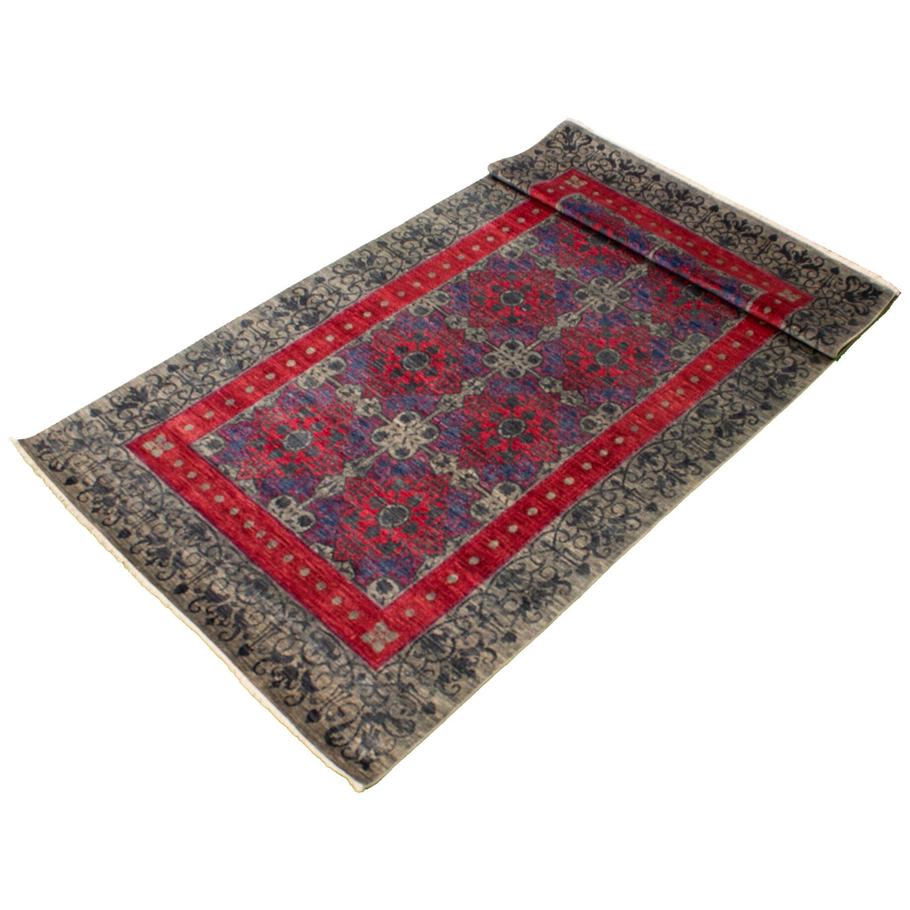 ECARPETGALLERY Handknotted Lahore Finest Collection Grey Wool Rug 6