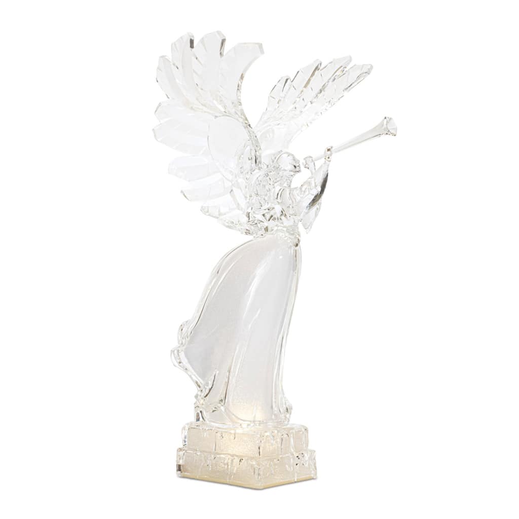 LED Lighted Angel with Trumpet Christmas Decoration - 16.5"