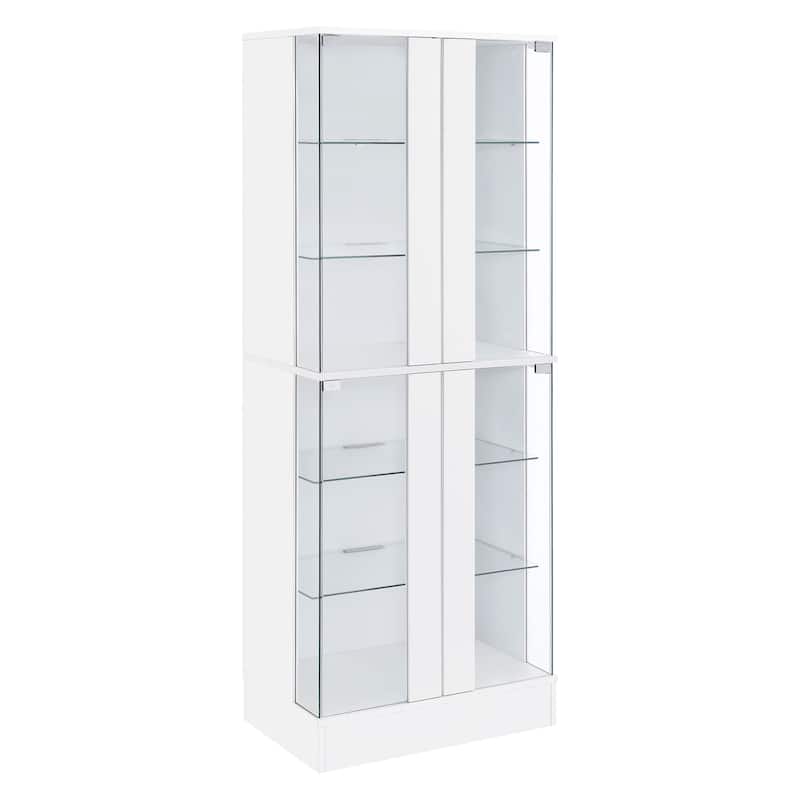 Cabra Contemporary 4-door LED Curio Display Cabinet