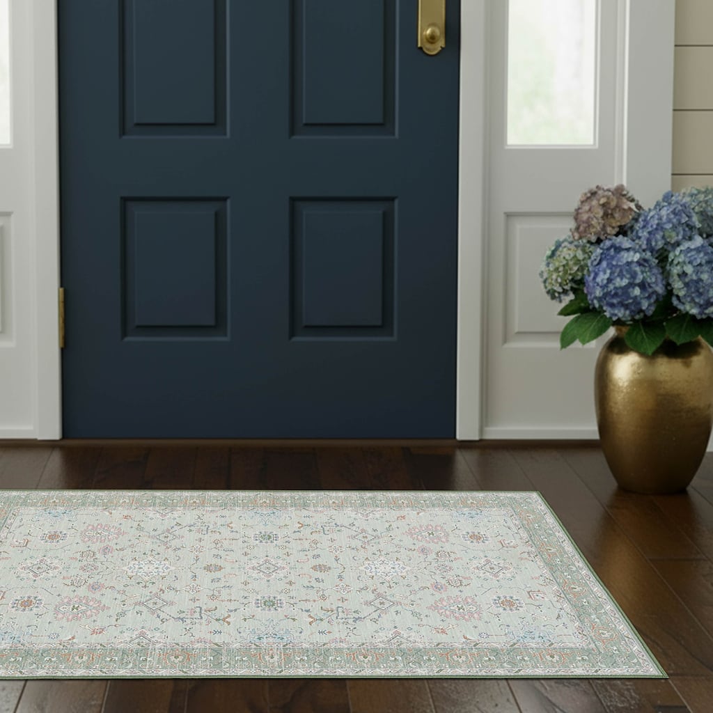 Laura Ashley Imagine Printed Chenille Washable Non-Slip Rugs