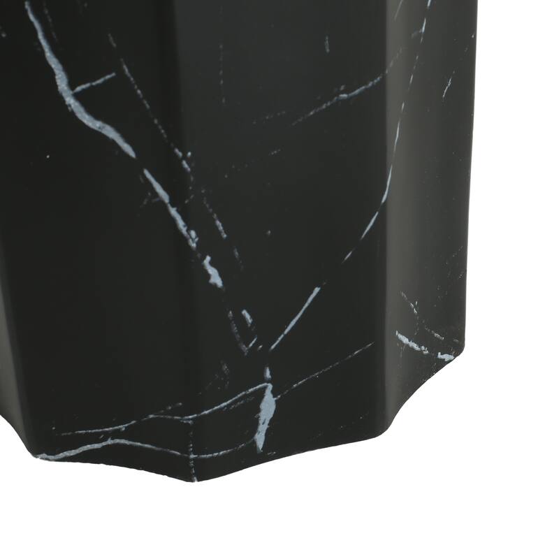 Christopher Knight Home Indoor/Outdoor Modern Black Marble Side Table