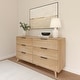 preview thumbnail 26 of 34, Plank and Beam Haven 6-Drawer Dresser with Drawer Pull Handles Blonde