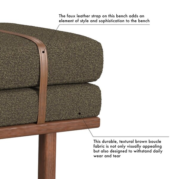 HomePop upholstered Bench with Wood Base - On Sale - Bed Bath & Beyond -  38412716