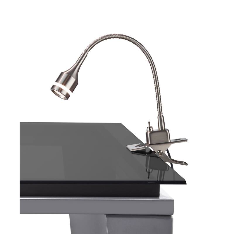 Adesso Prospect Adjustable Gooseneck LED Clip on Desk Lamp