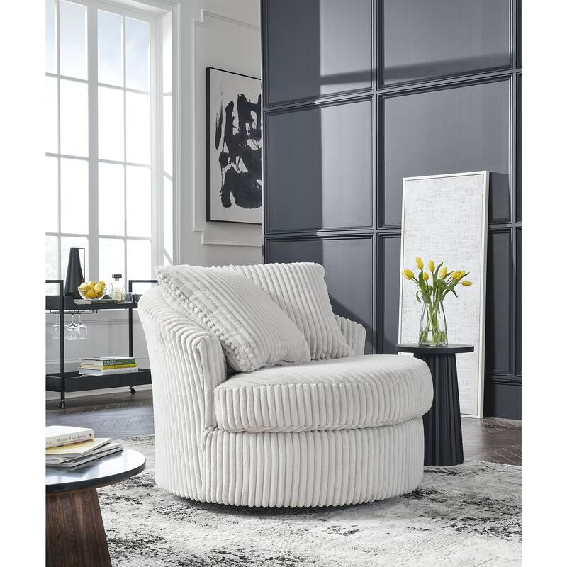 Signature Design by Ashley Gramwell Swivel Chair - White