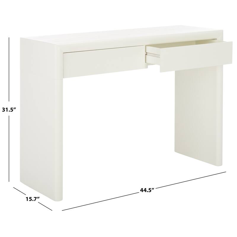 SAFAVIEH Ulvika Console Table with Drawers - 44Wx16Dx31H - Ivory