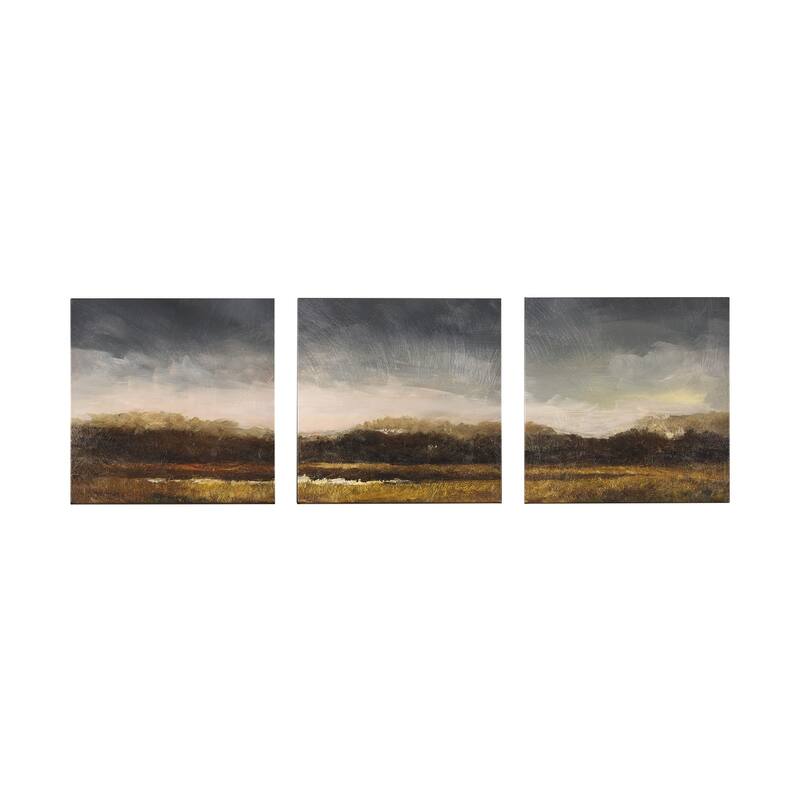 Rainy Landscape (Set of 3)(44 x 44) Canvas Art Print - Large