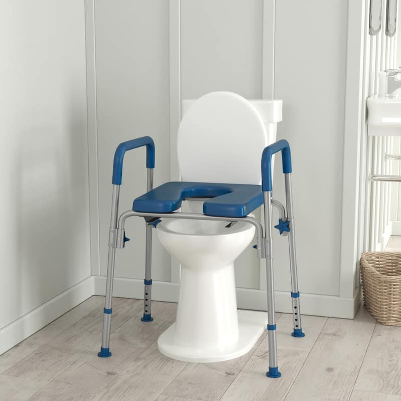 Height Adjustable Multifunctional Heavy Duty Commode and Shower Chair