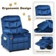preview thumbnail 20 of 38, Gymax Kids Youth Recliner Chair Velvet Fabric w/Cup Holder & Side
