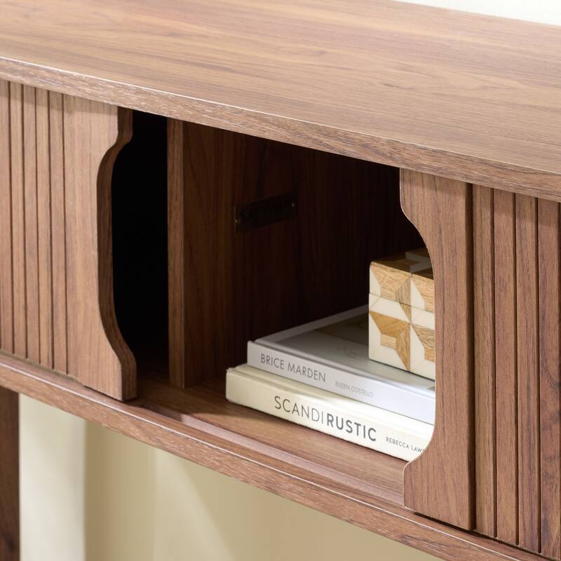 SAFAVIEH Home Ilyum Tambour Door Console Table - 47"W x 14"D x 32"H