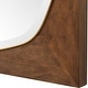 preview thumbnail 6 of 5, Solid Pine Wood Framed Beveled Square Wall Mirror - 40" - Antiqued Walnut Stain Finish