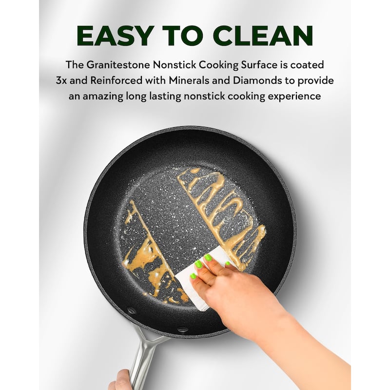 Granitestone Armor Max 4 Qt Deep Saute Pan with Lid