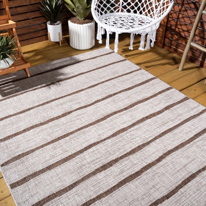 JONATHAN Y Andratx Berber Stripe Indoor/Outdoor Area Rug