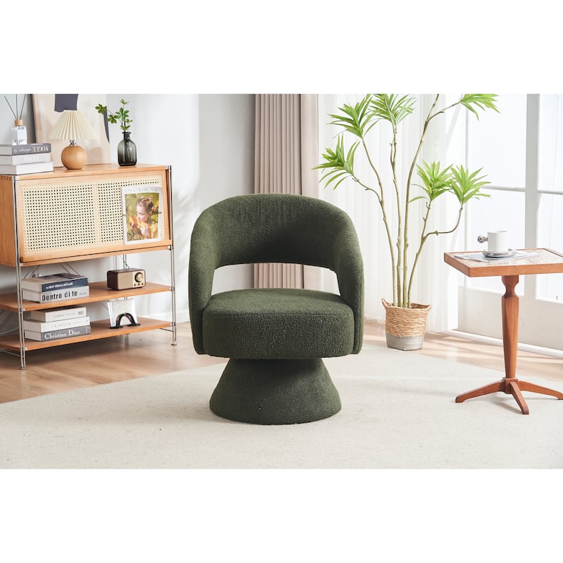 Swivel Accent Chair Armchair, Round Barrel Chair