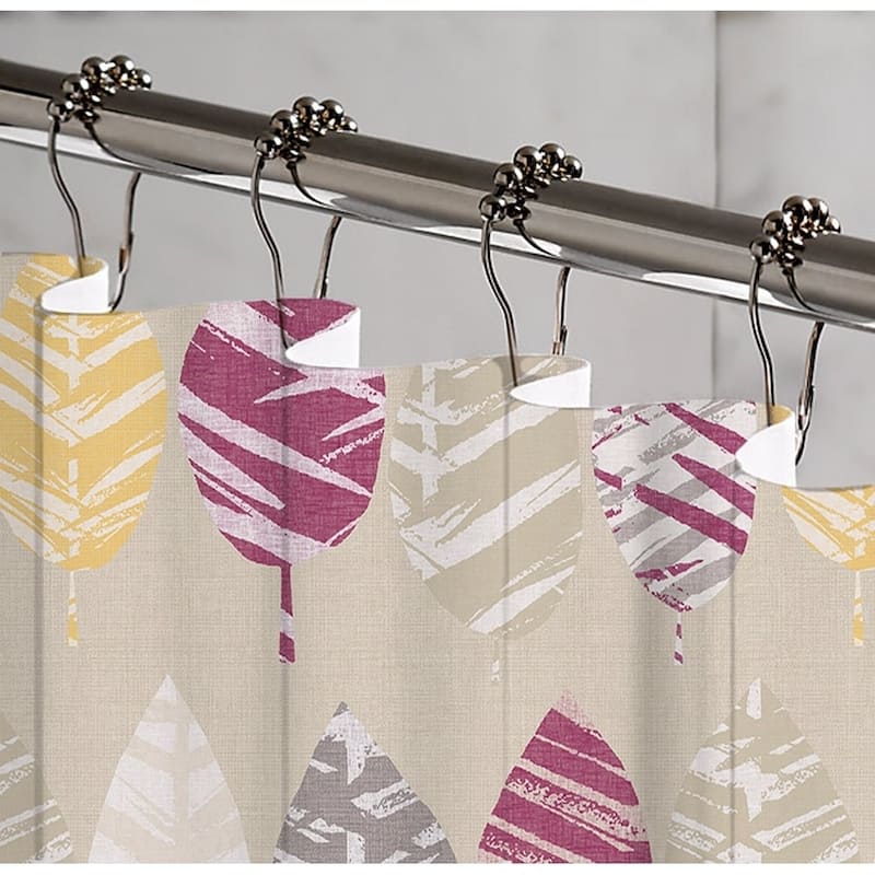 A1HC Water Repellent Printed Organic Cotton Shower Curtain 72"X72"