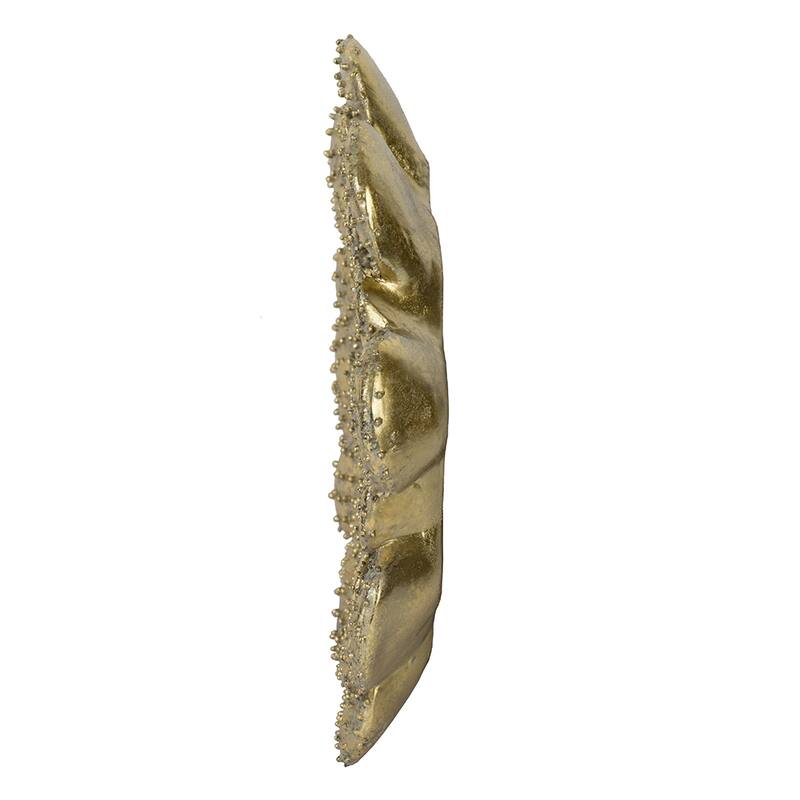 Modern Piece Succulent Wall Decor with Gold Finish Unique Textured Design, for Home and Office Decor