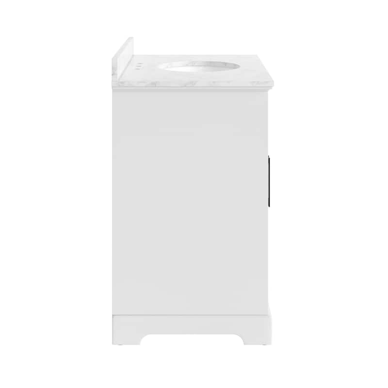 36/48/60 in. Bathroom Vanity in Wood with Ceramic Undermount Sink, Vanity with soft close Drawers