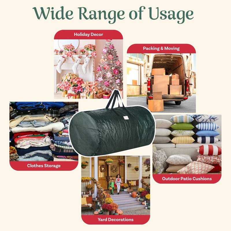 Christmas Tree Storage Bag - Canvas Bag for 7.5-Foot Artificial Trees by Elf Stor (Green)