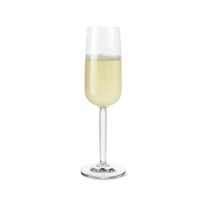Kähler Hammershøi Champagne Glass, Clear, 2 pcs.