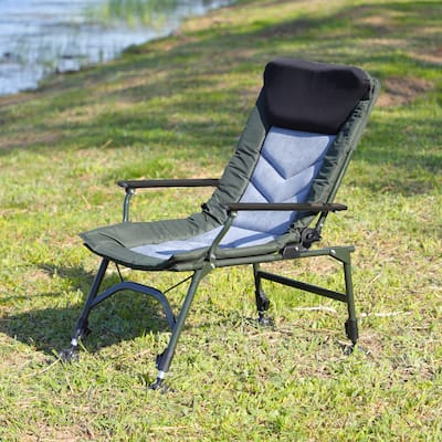 Portable Folding Reclining Camping Chair with Adjustable backrest
