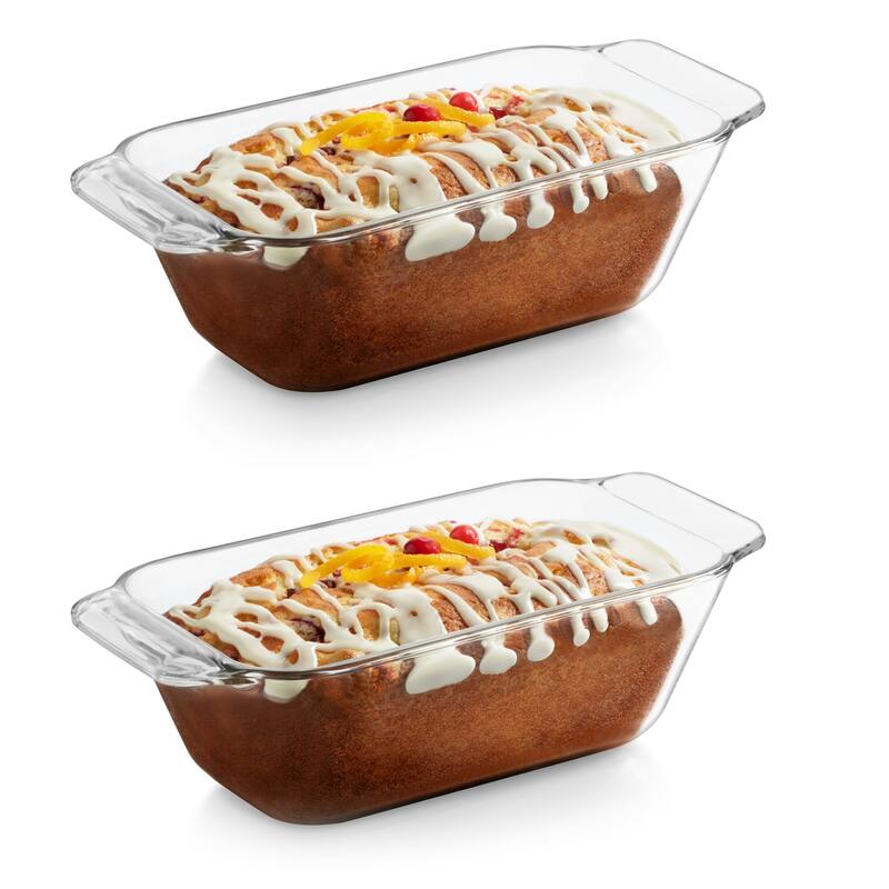 Libbey Bakers Premium Glass Loaf Baking Dish Set of 2