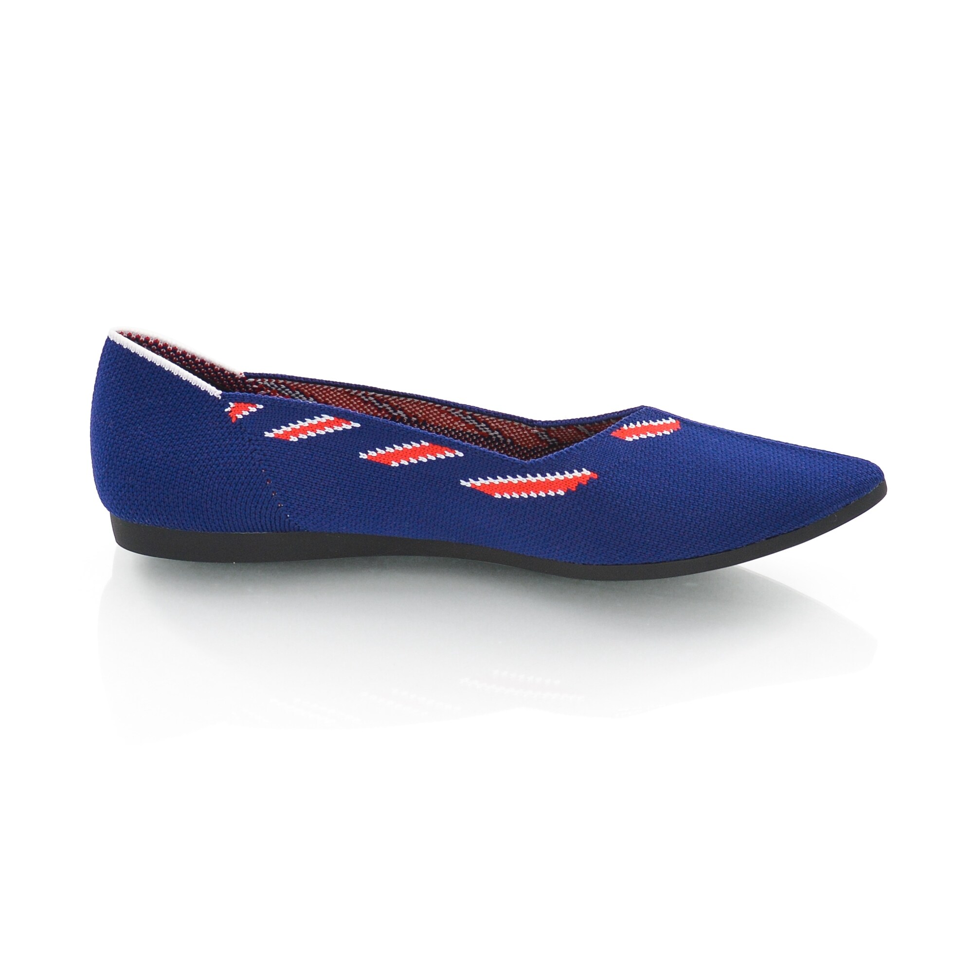 navy blue flat shoes