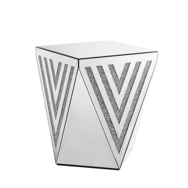 Silver mirror table