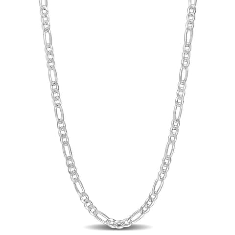 Miadora Sterling Silver Figaro Necklace