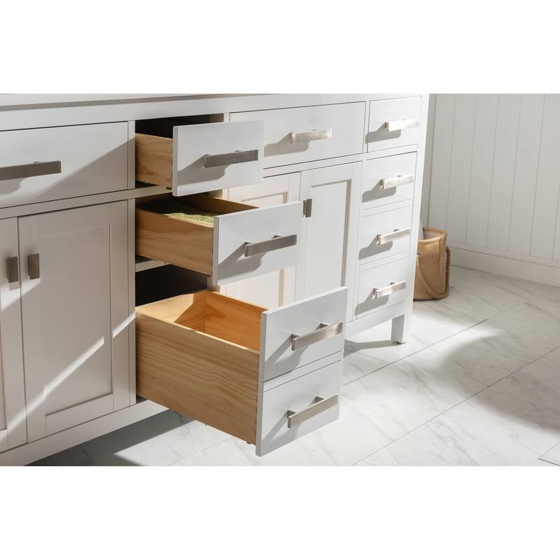 Valentino 84" Double Vanity in White