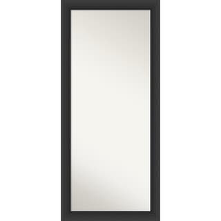 Sloped Non-Beveled Framed Full-Length Floor Leaner Mirror
