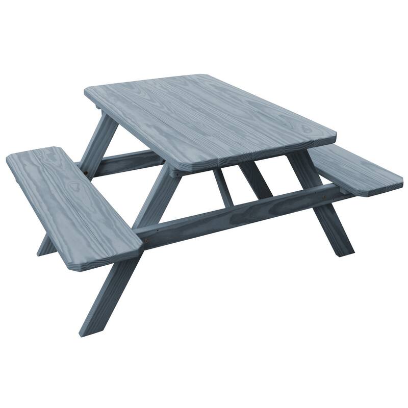 Pine 4' Picnic Table with Attached Benches