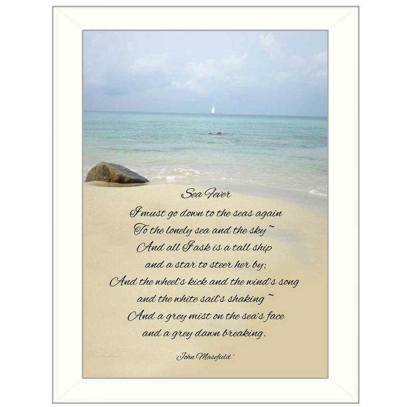 TrendyDecor4U Contemporary "Sea Fever" Framed Print Wall Art