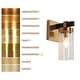 preview thumbnail 8 of 8, Yilia Modern Black Gold 1-Light Seeded Glass Wall Sconce Bathroom Vanity Lights