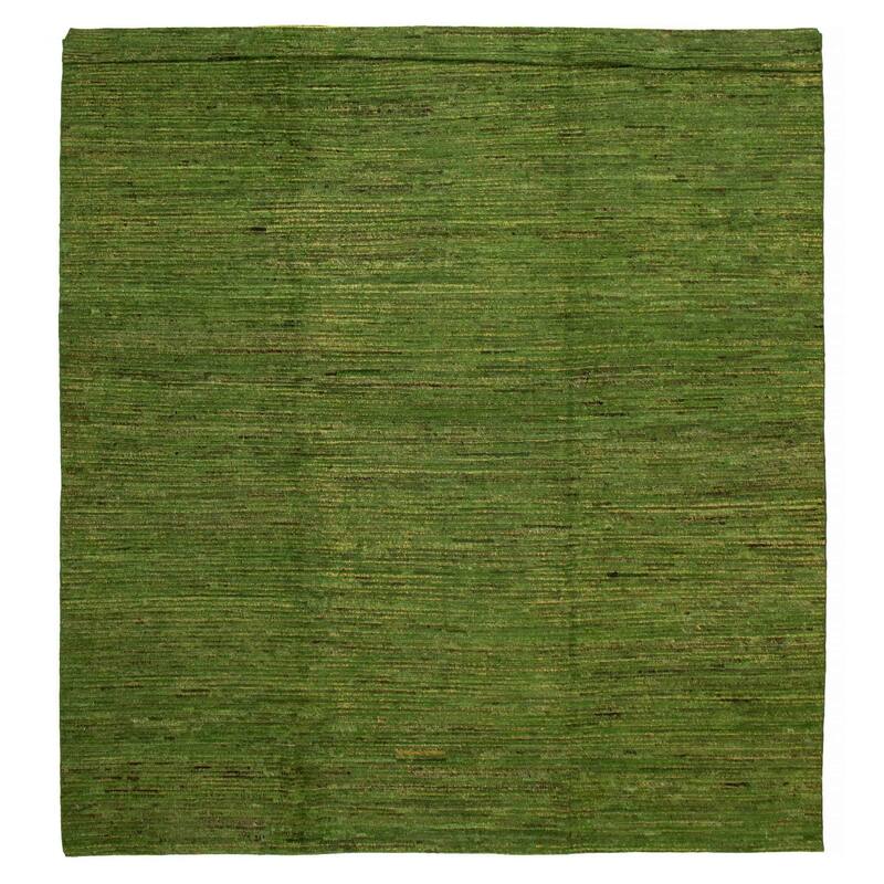 ECARPETGALLERY Hand-knotted Finest Peshawar Ziegler Lime Wool Rug - 10'6 x 12'6 - Dark Lime - 10'6 x 12'6